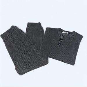 NWT!! Striped Black and White Women's Loungewear Set